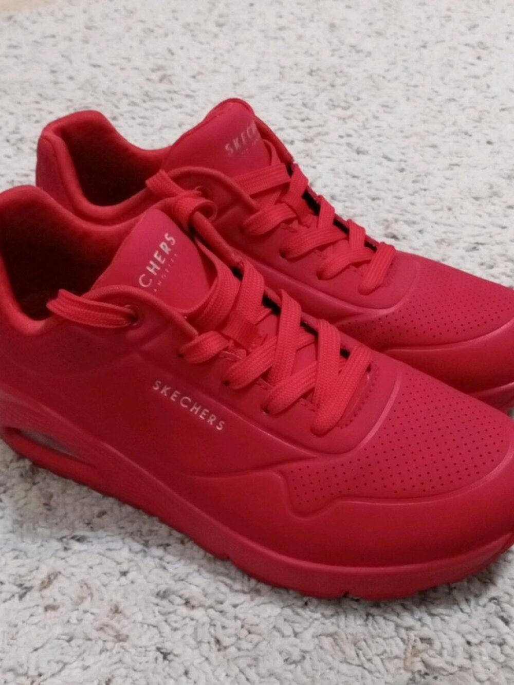 Skechers Womens Uno Stand On Air Athletic Shoes Casual Sneakers Red Size 7